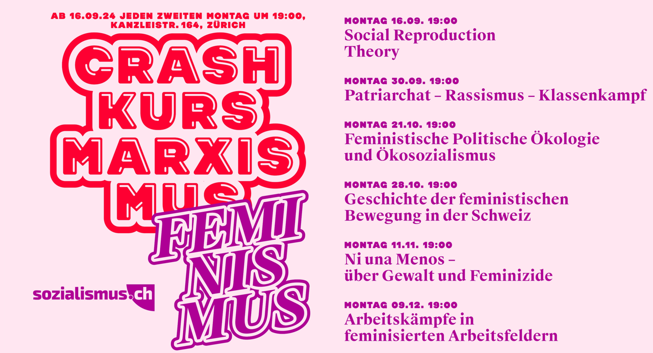 Zürich: Crashkurs Marxismus-Feminismus Teil 5 (Ni Una Menos – Über Gewalt und Feminizide)