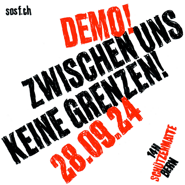 Bern: Demo „Zwischen uns keine Grenzen“