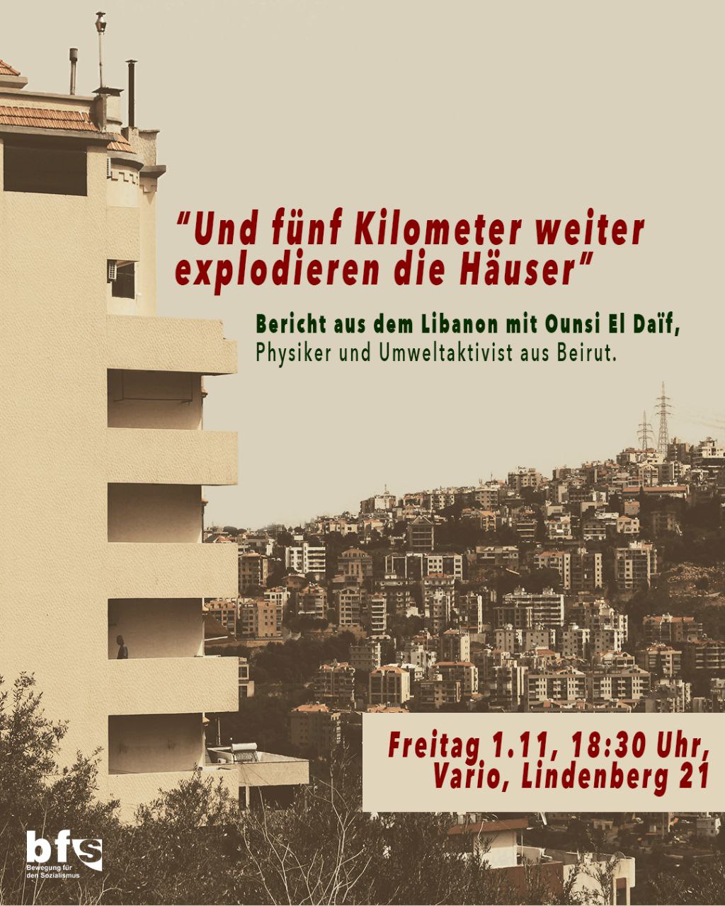 Basel: Veranstaltung zur aktuellen Situation im Libanon