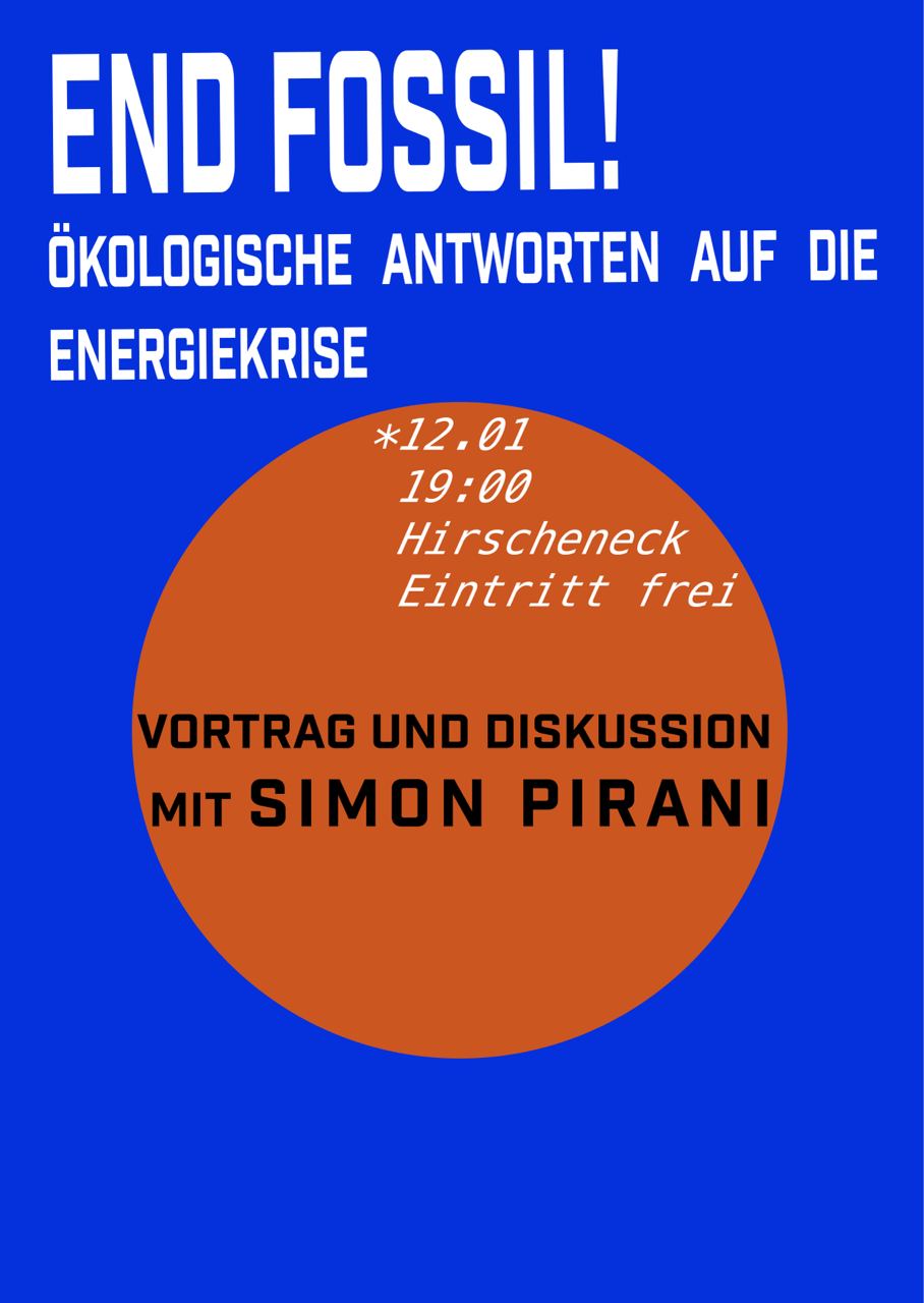 Basel: End fossil! Ökologische Antworten auf die Klimakrise